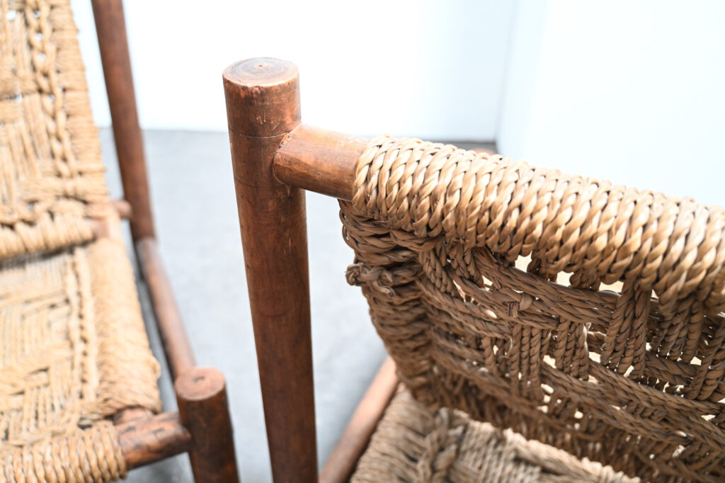 pair of Audoux minet low chairs 15 pair of Audoux minet low chairs 15