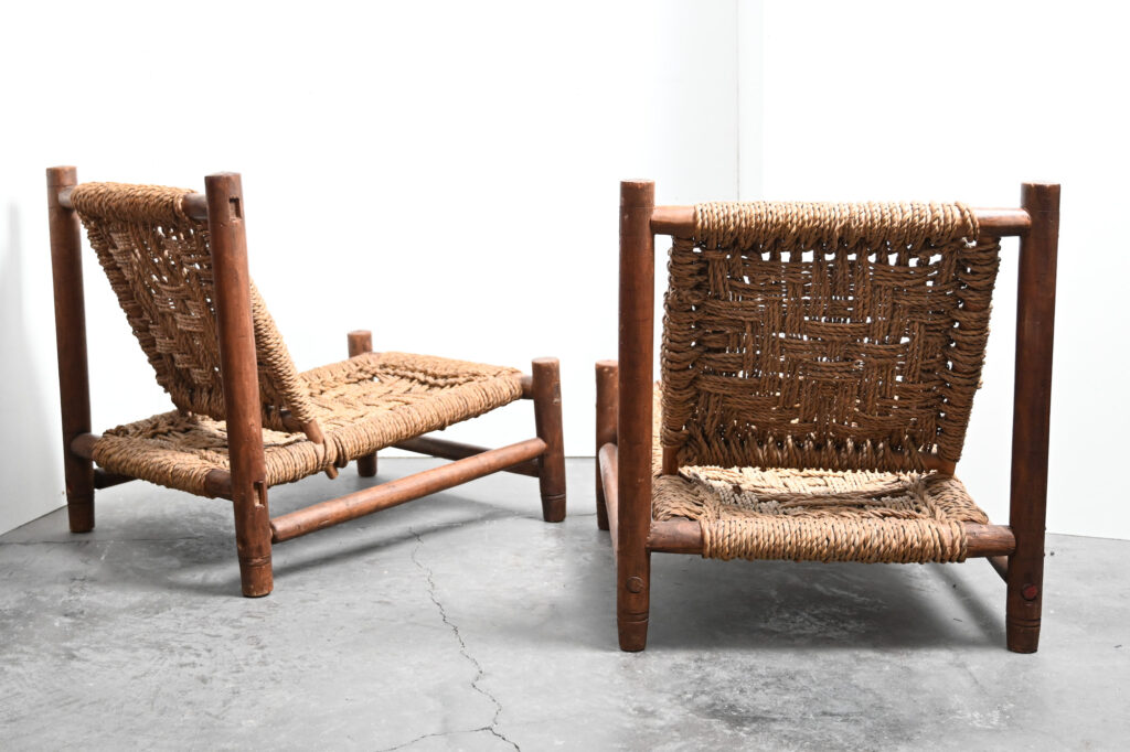 pair of Audoux minet low chairs 17 pair of Audoux minet low chairs 17