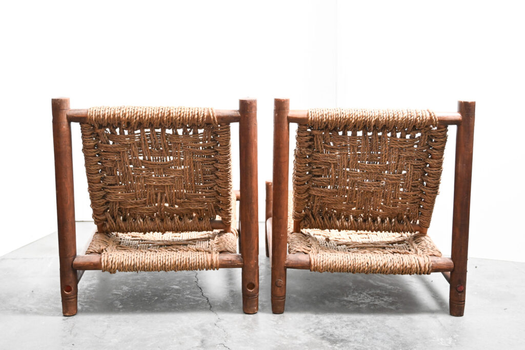 pair of Audoux minet low chairs 18 pair of Audoux minet low chairs 18