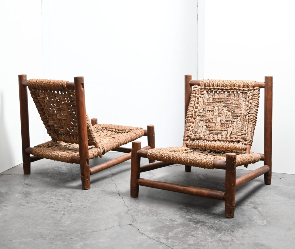 pair of Audoux minet low chairs 22 pair of Audoux minet low chairs 22