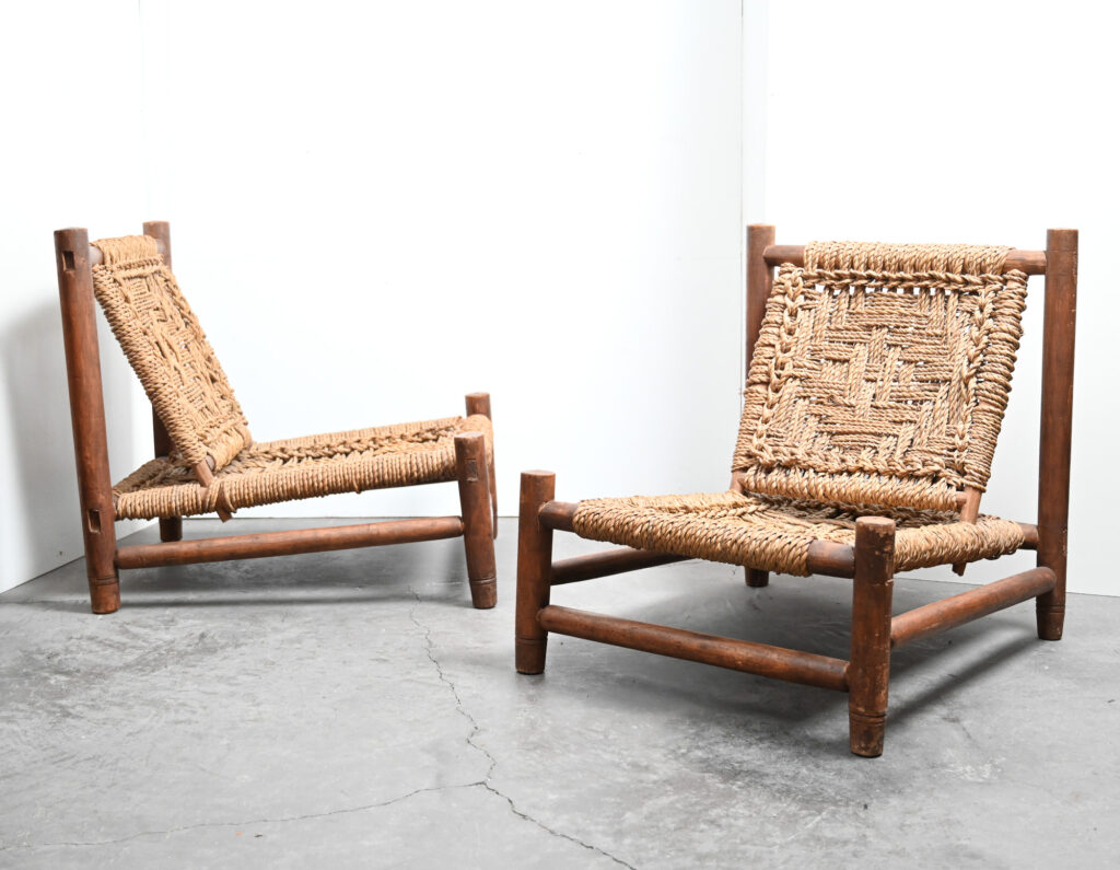 pair of Audoux minet low chairs 23 pair of Audoux minet low chairs 23