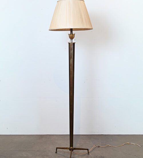 Asselbur gilt bronze tripod floor lamp