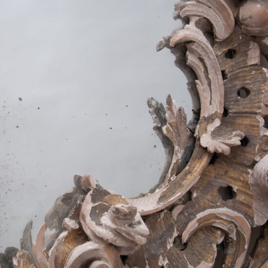 18thC rococo carved wood mirror-5 18thC rococo carved wood mirror-5
