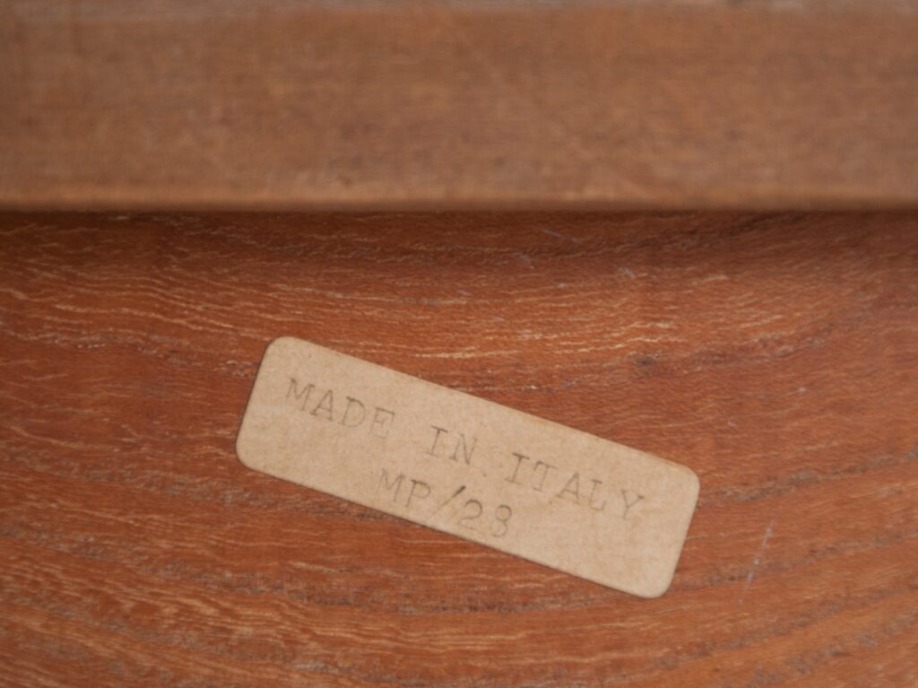 1970's Italian burr wood and chrome tray table-1