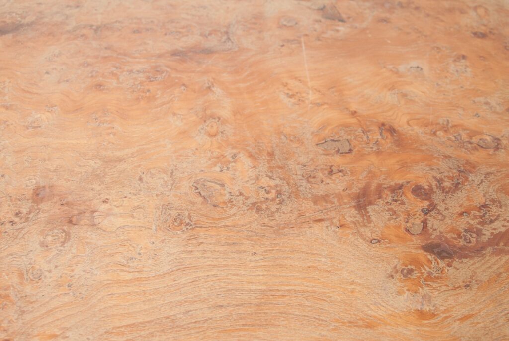 1970's Italian burr wood and chrome tray table-2