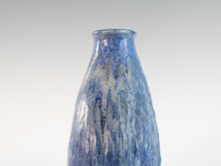 Blue medium onion shaped vase by Marcello Fantoni-2