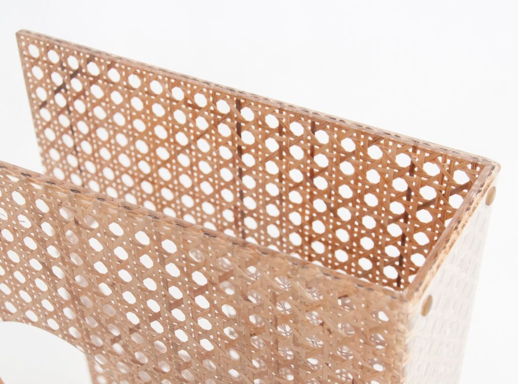 Christian Dior home lucite and cane magazine holder-2