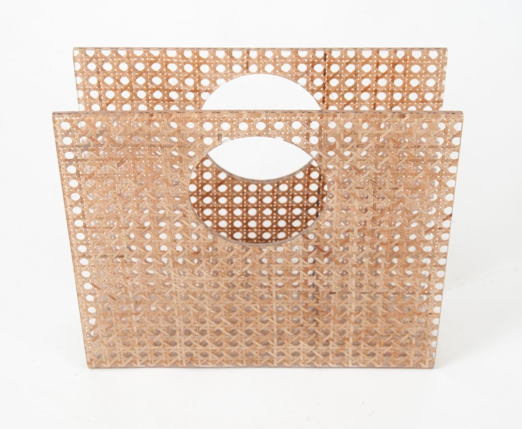 Christian Dior home lucite and cane magazine holder-9