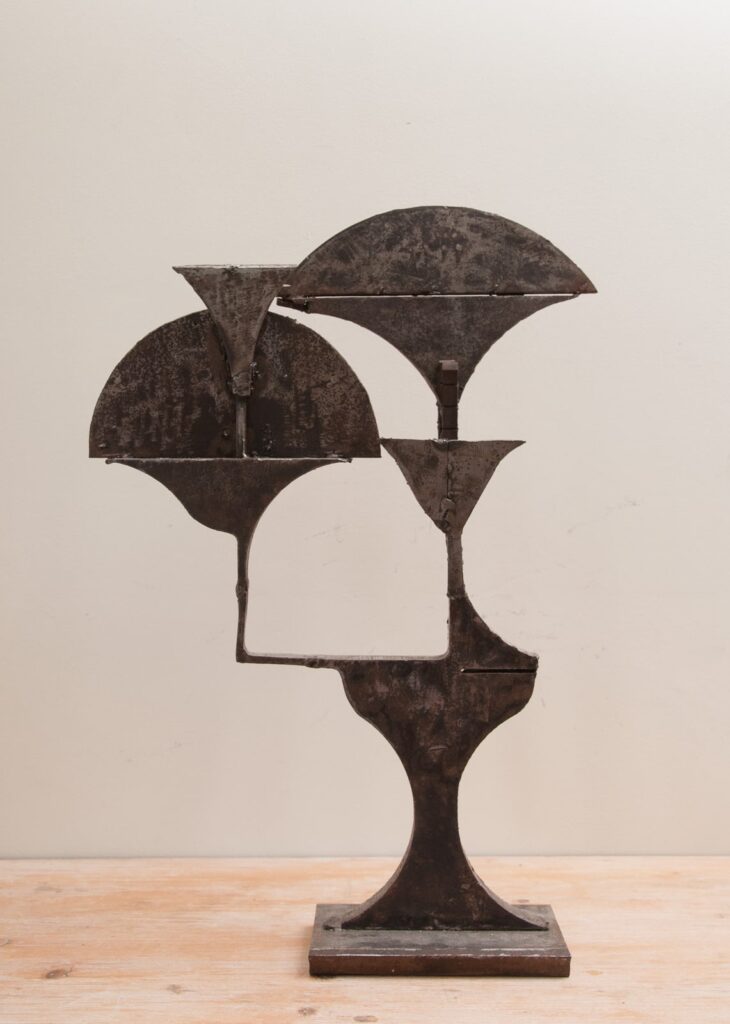 Cut steel lamp prototype from the workshops of Chrystiane Charles-1