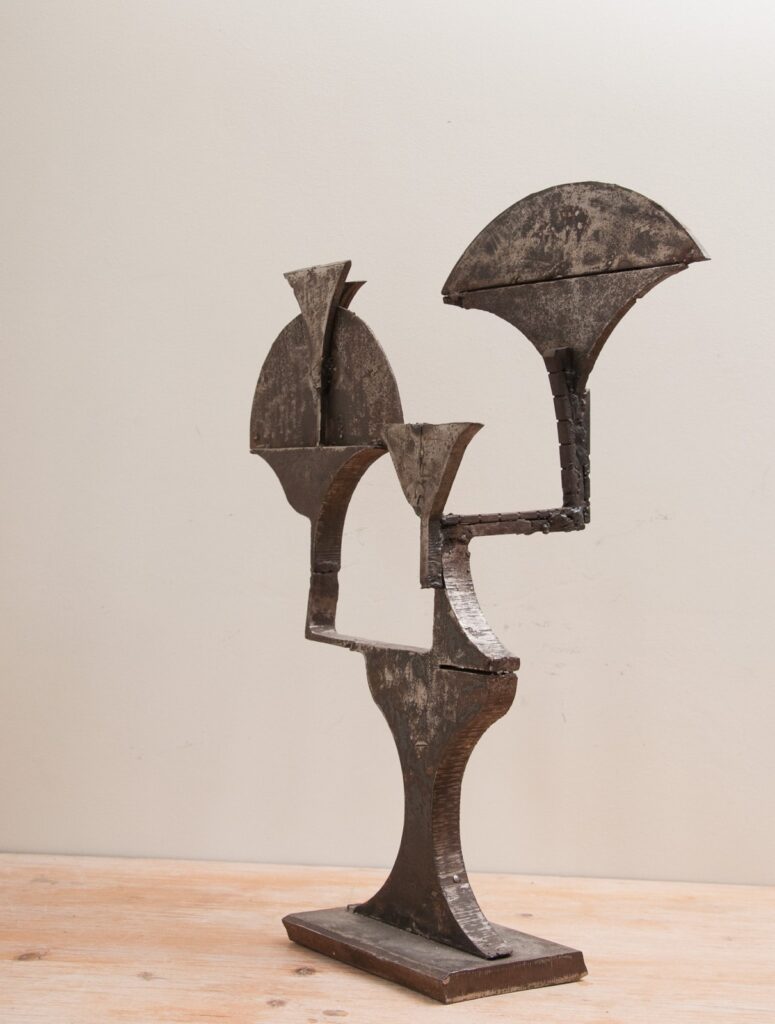Cut steel lamp prototype from the workshops of Chrystiane Charles-3