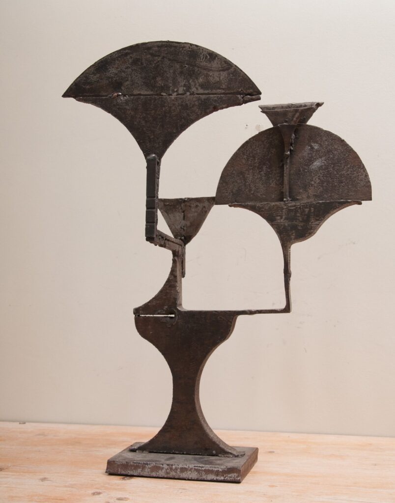 Cut steel lamp prototype from the workshops of Chrystiane Charles-4