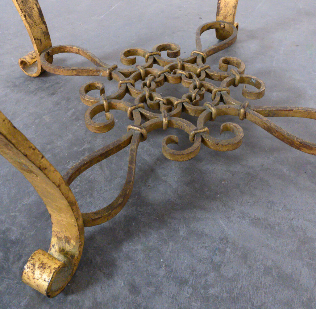 Gilded-wrought-iron-circular-low-table9