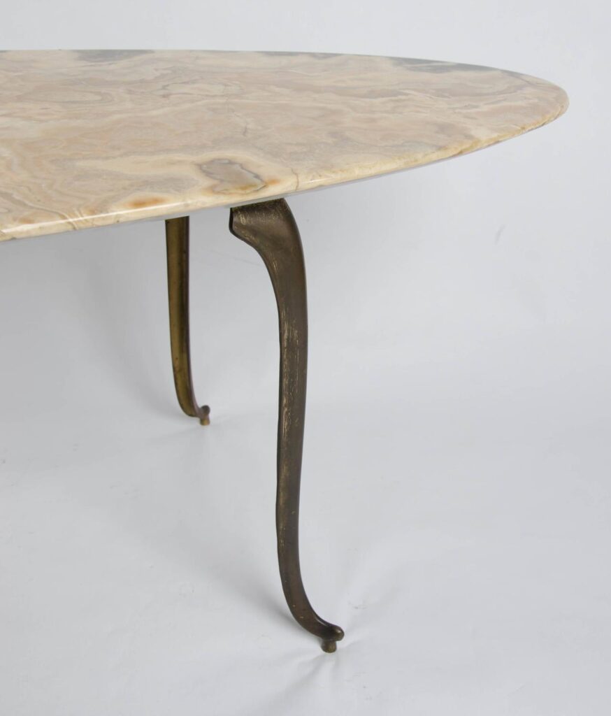 Italian Mid-Century Low Table with Marble Top4
