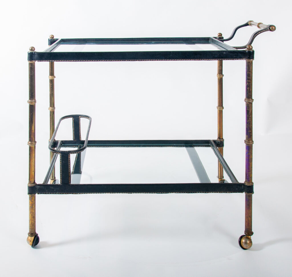 Jacques Adnet bar cart-1