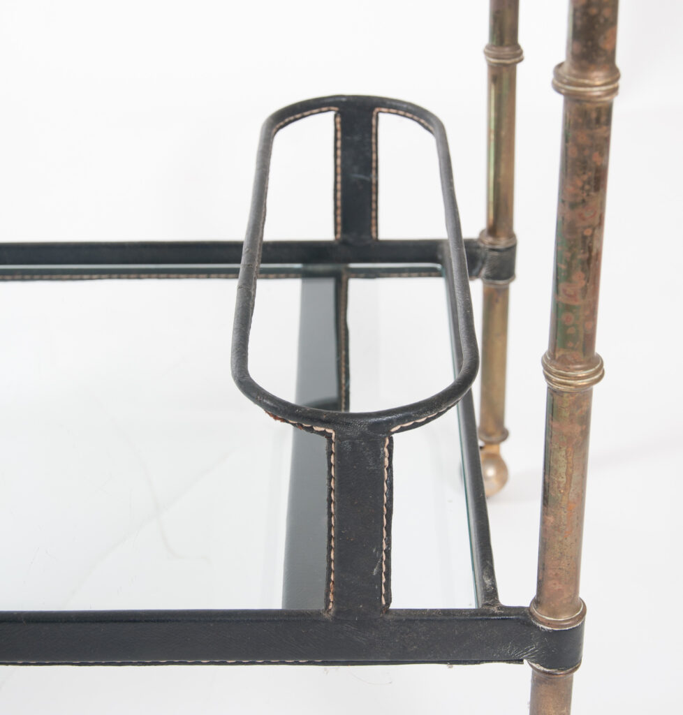 Jacques Adnet bar cart-11