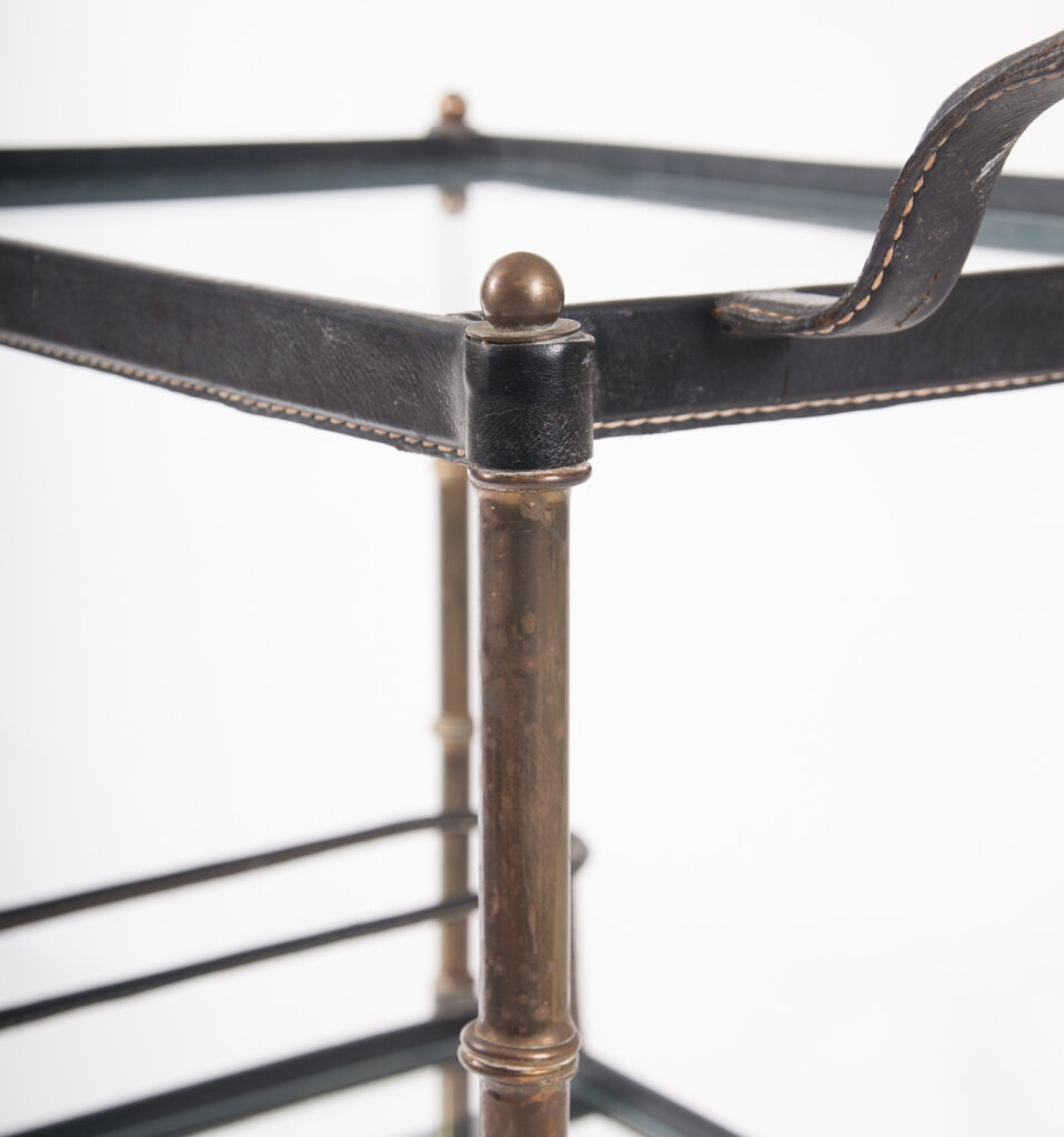 Jacques Adnet bar cart-3