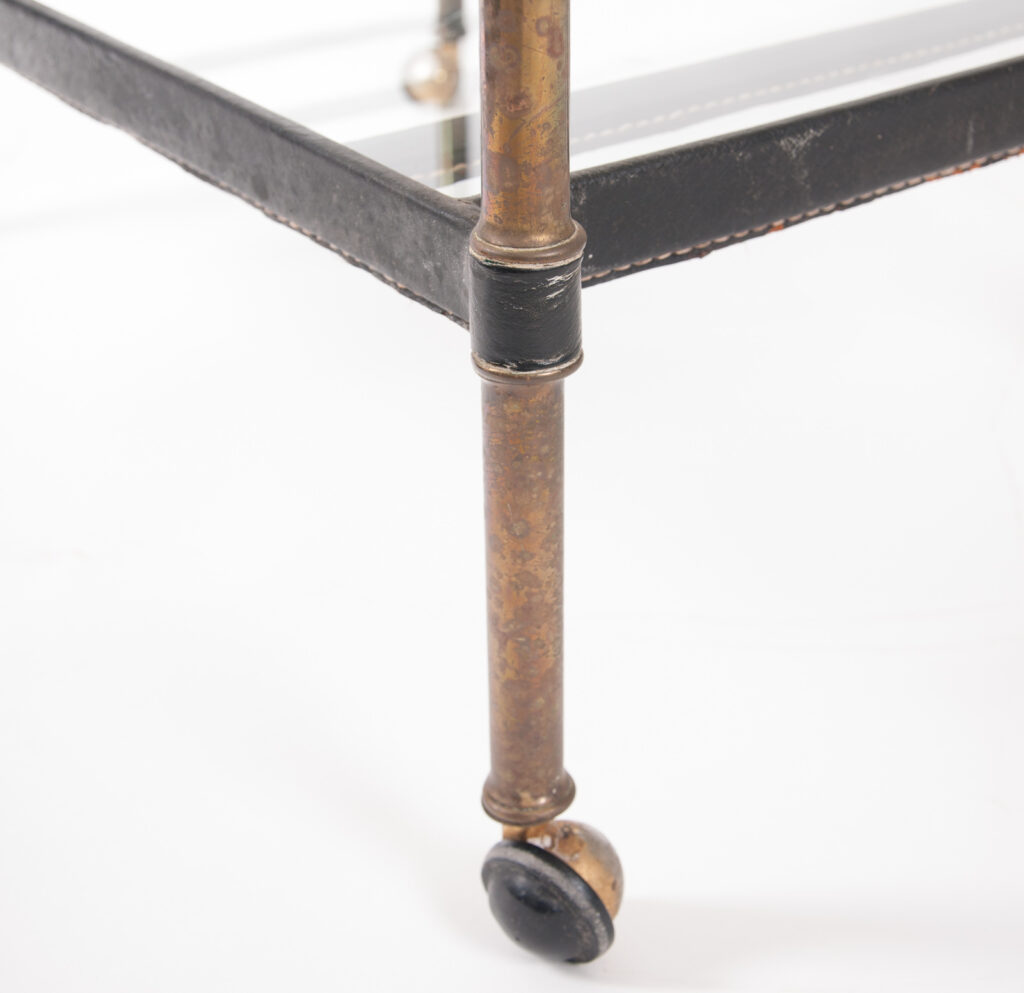 Jacques Adnet bar cart-4