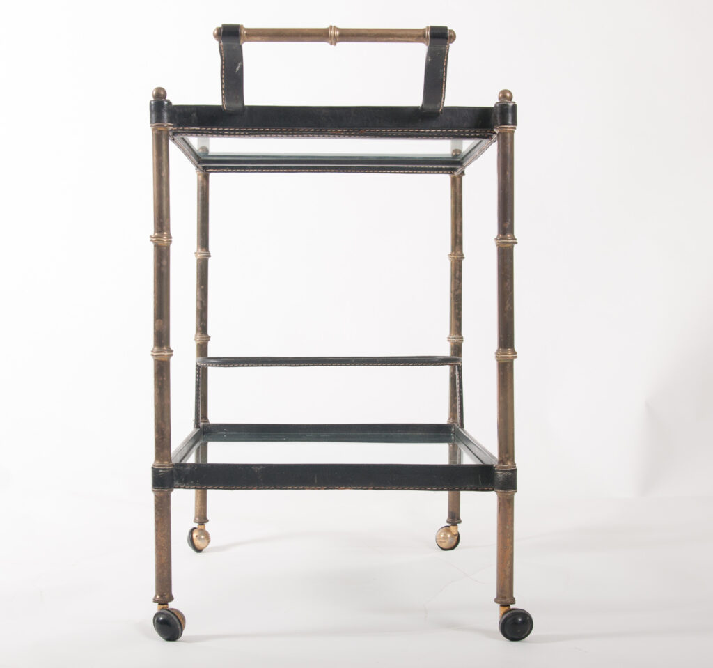 Jacques Adnet bar cart-6