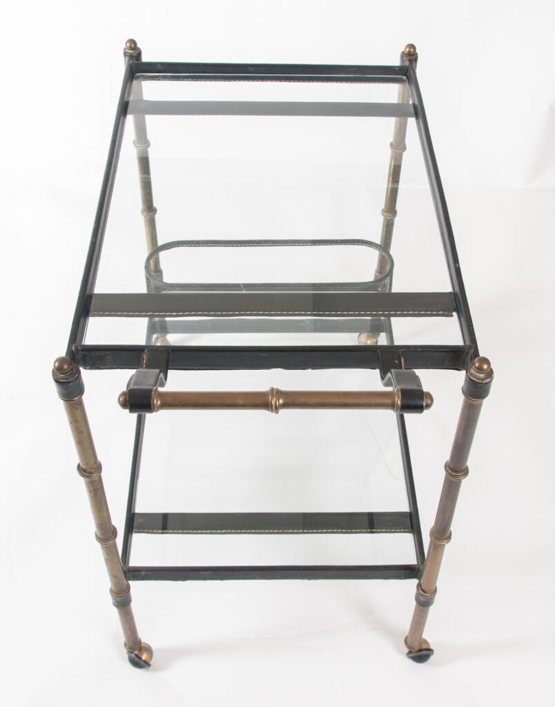 Jacques Adnet bar cart-8