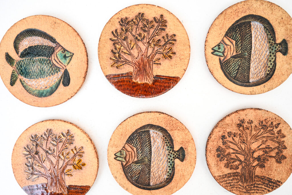 Matched-set-of-7-Roger-Capron-coasters-13