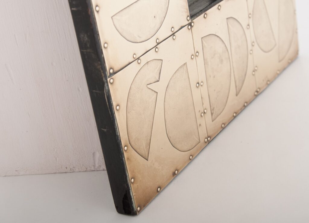 Mid century brass mirror by Blazy-2