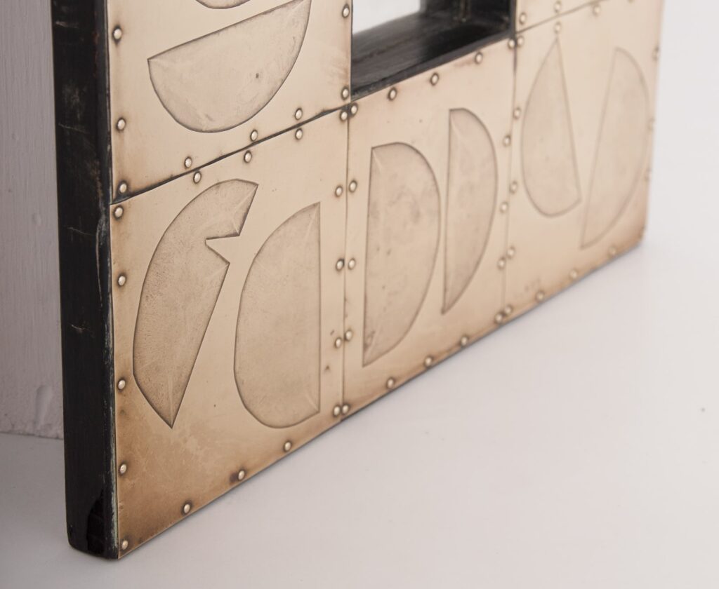 Mid century brass mirror by Blazy-3