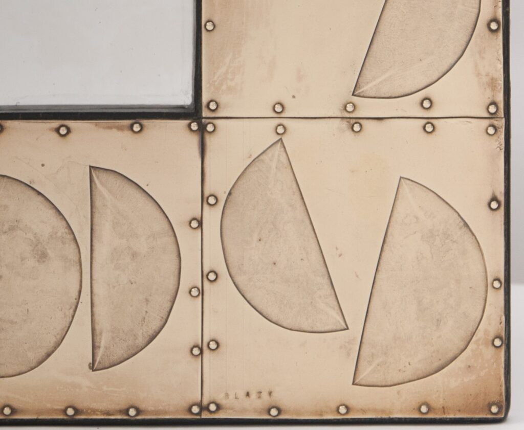 Mid century brass mirror by Blazy-5