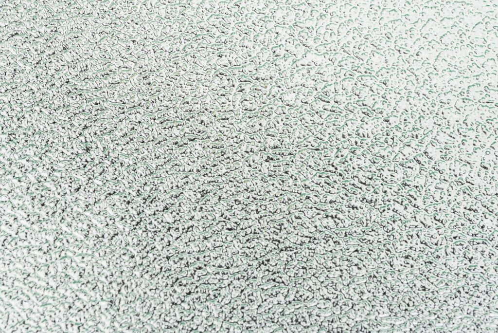 Mid century steel and glass round low table-8