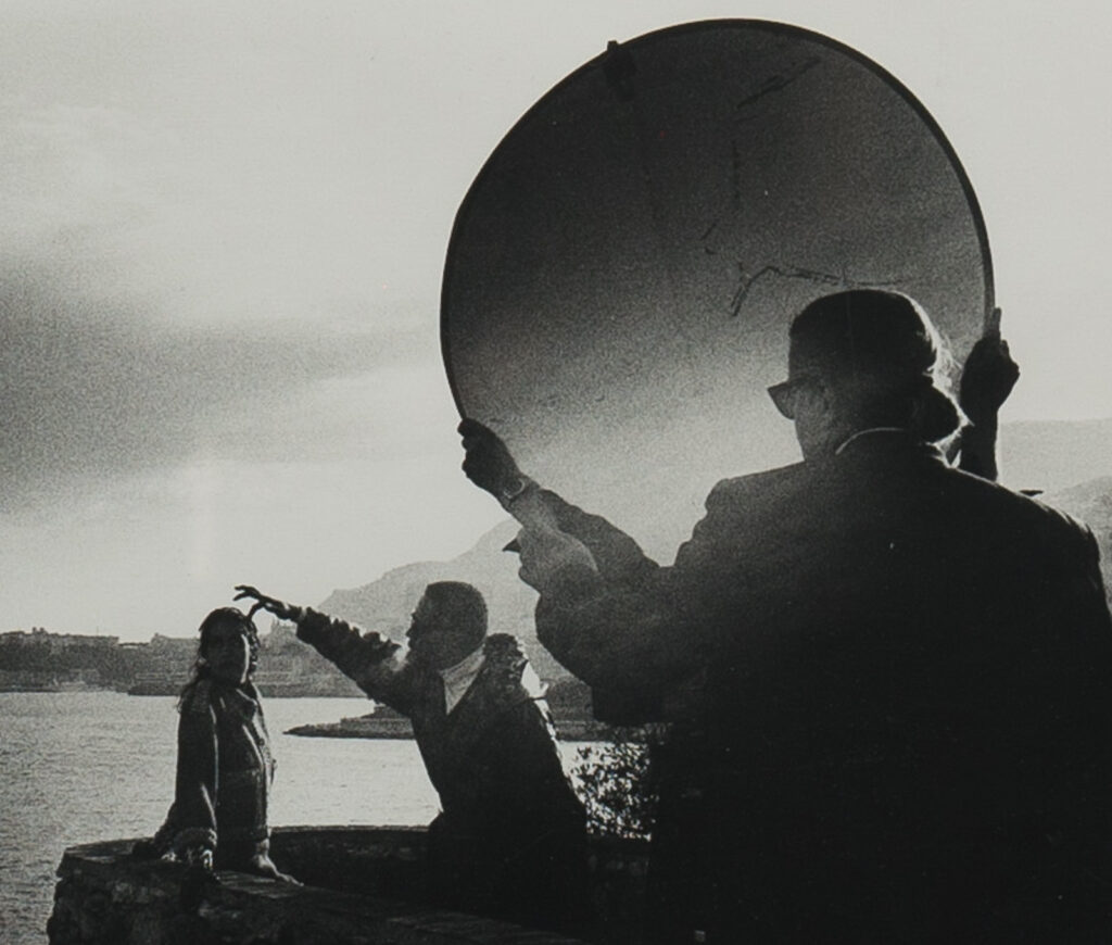 Karl Lagerfeld on location