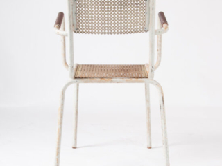 Pair of Mategot style metal armchairs-10