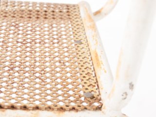 Pair of Mategot style metal armchairs-12