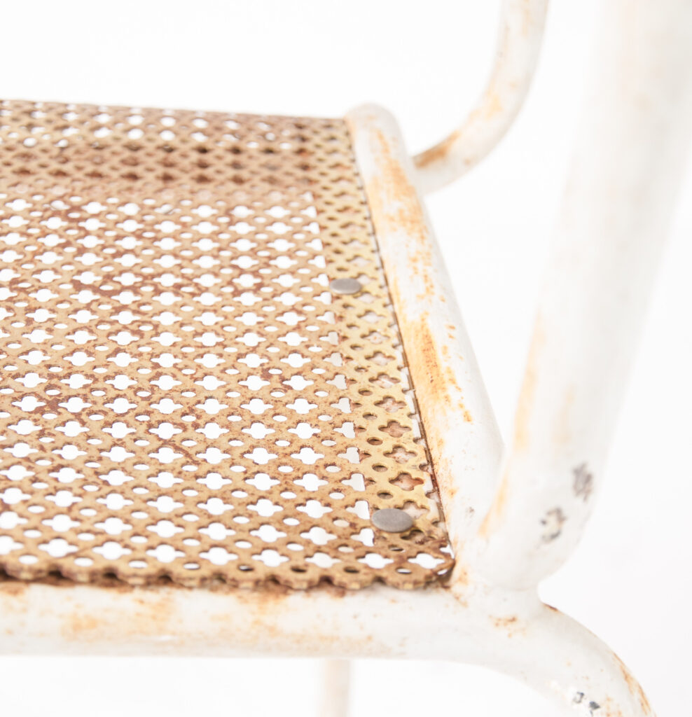 Pair of Mategot style metal armchairs-12