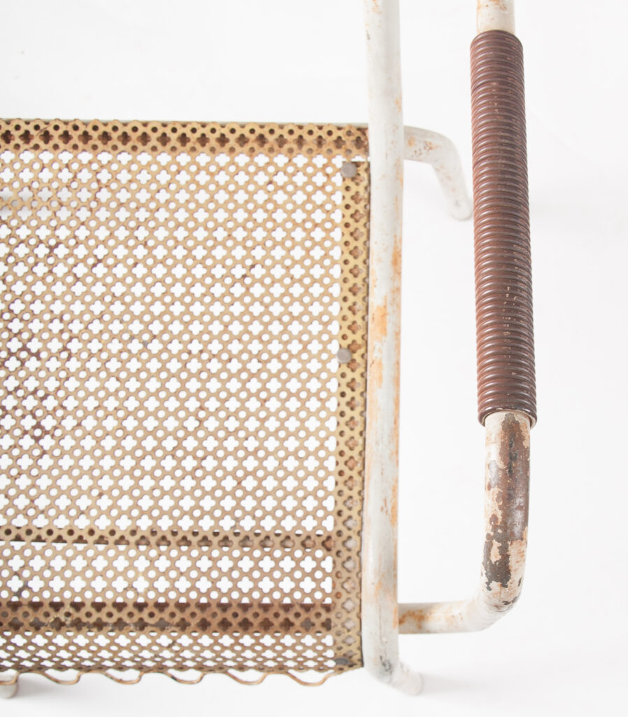 Pair of Mategot style metal armchairs-15