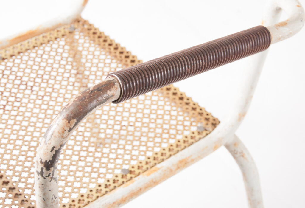 Pair of Mategot style metal armchairs-16