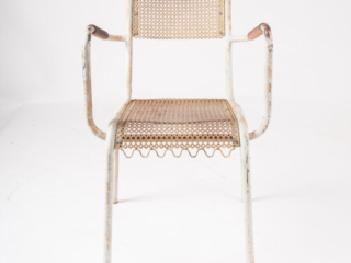 Pair of Mategot style metal armchairs-4