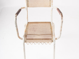 Pair of Mategot style metal armchairs-5