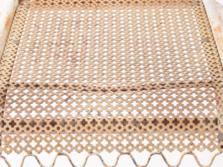 Pair of Mategot style metal armchairs-6