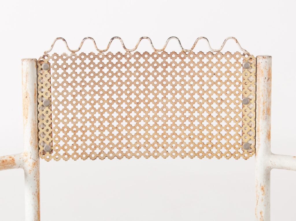 Pair of Mategot style metal armchairs-7