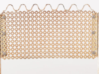 Pair of Mategot style metal armchairs-7