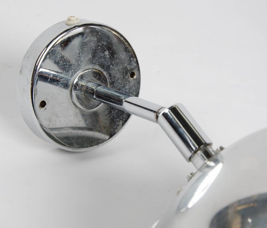 Pair of Swedish Chrome Wall Lights by Bergboms2