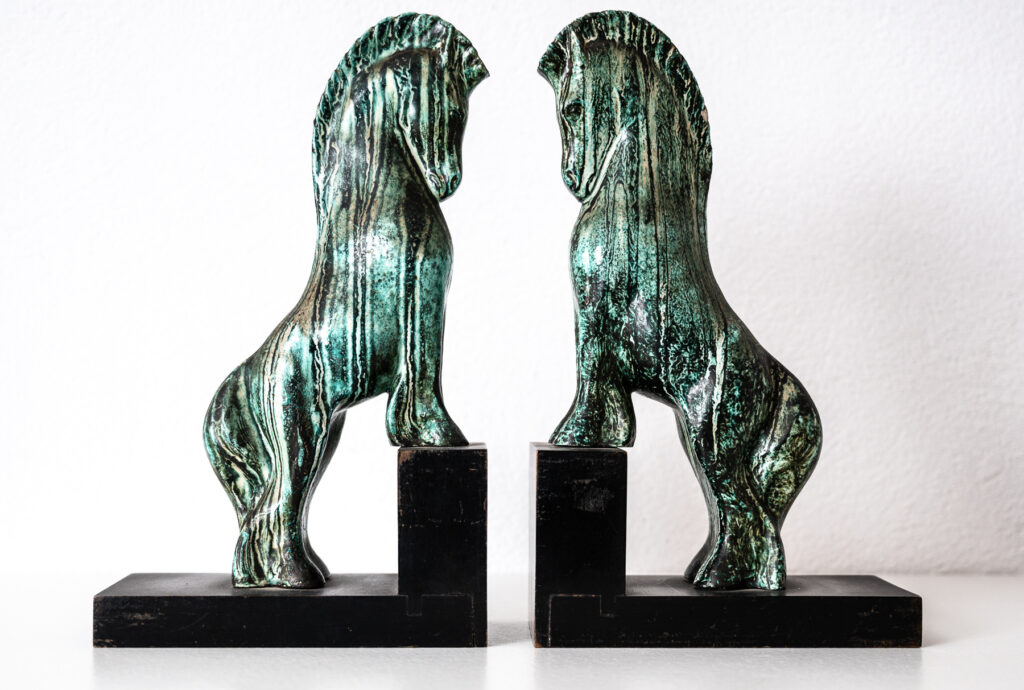 Pair-of-ceramic-and-wood-bookends-by-Guido-Cacciapuoti1