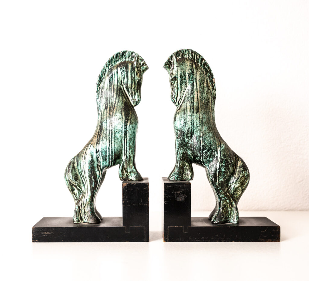 Pair-of-ceramic-and-wood-bookends-by-Guido-Cacciapuoti2
