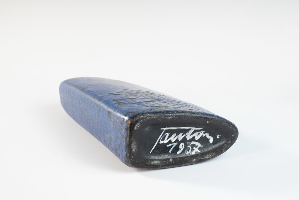 Purple asymmetric slab vase by Marcello Fantoni-5