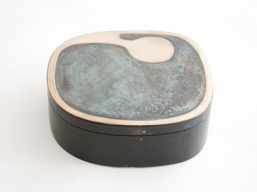 brass and wood box by J Blazy