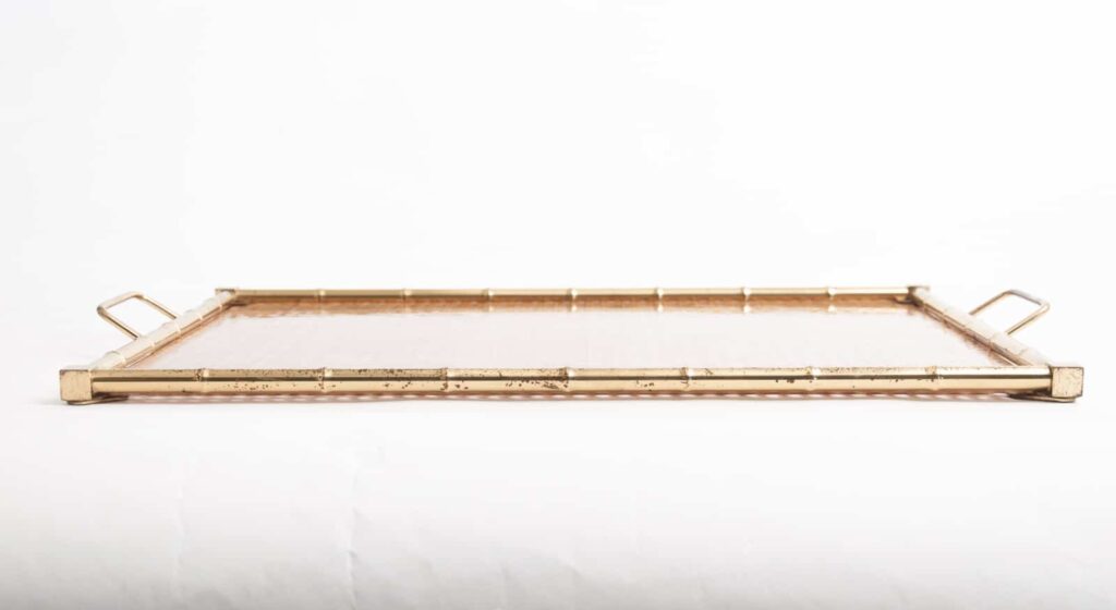 large Christian Dior style brass, lucite and cane serving tray-3 large Christian Dior style brass, lucite and cane serving tray-3