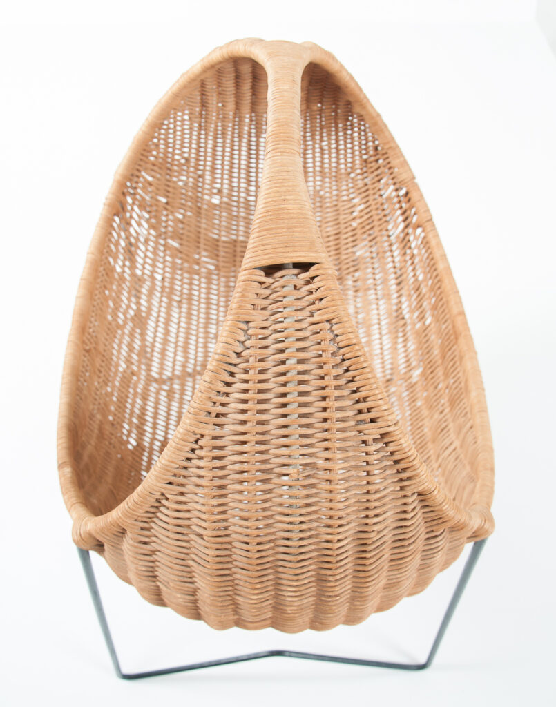 metal &amp; wicker baby basket -13
