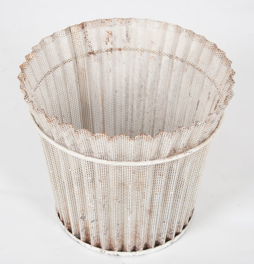 mid century French planter or wastepaper basket by Mathieu Mategot-4