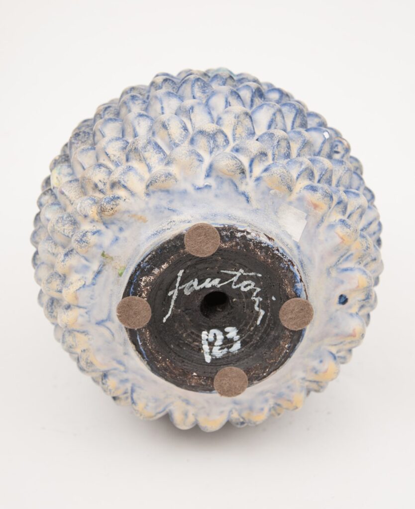 no 11 Marcello Fantoni pied de lampe pigre bleu-1