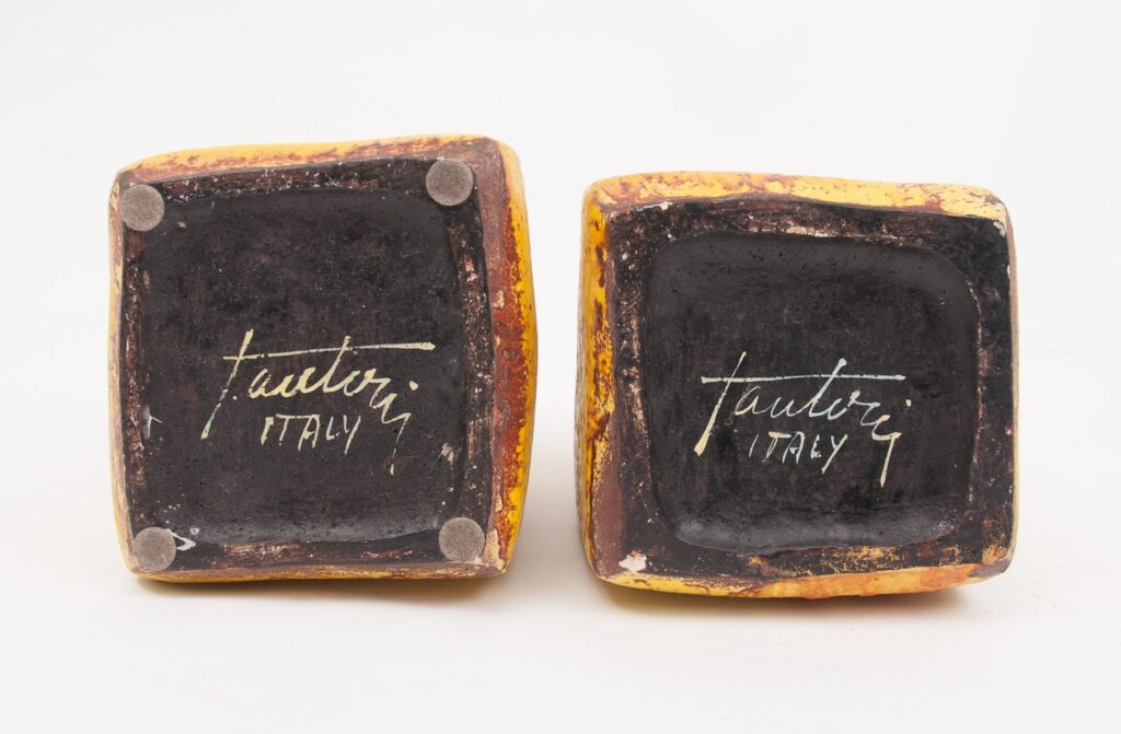 no 8 Marcello Fantoni Pair des vases jaunes-1-Edit