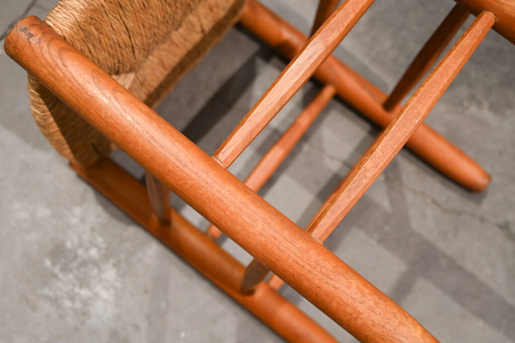 A Pair of &ldquo;Bauche&rdquo; Rush Stools, Attributed to Charlotte Perriand 03